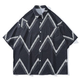 Wave Stripe Short Sleeve Shirt