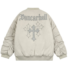 Winter Bomberjacke Mantel Kreuz Patch