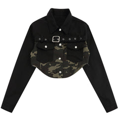 Damen Unregelmäßiges Camouflage-Jackenset