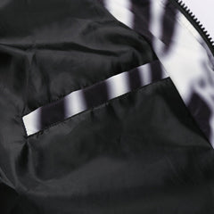 Zebra Pattern Hooded Winter Coat