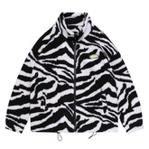 Zebra Pattern Sherpa Jacket