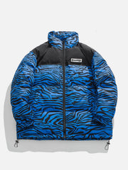 Zebra Print Down Coat