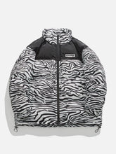 Zebra Print Down Coat