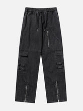 Zip Patchwork Jeans