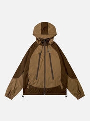 ZIP UP Patchwork Anorak