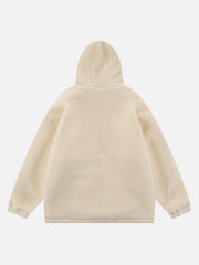 ZIP UP Patchwork Sherpa Coat