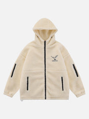 ZIP UP Patchwork Sherpa Coat