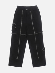 Zipper Design Loose Pants