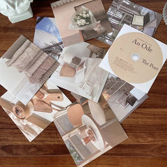 Collage mural minimaliste de routine matinale