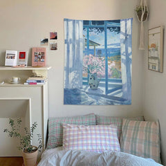 Ölgemalter Fensterteppich