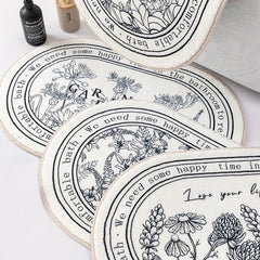 Badematte Blumenmuster