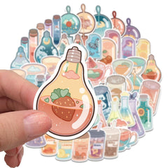 Pastell Kawaii Flask Sticker Pack