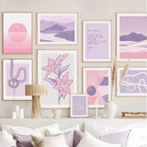 Affiches sur toile minimalistes violettes