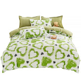 Bettwäscheset mit grünen Herzen