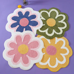 Tapis à fleurs pastel