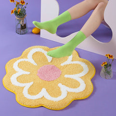 Tapis à fleurs pastel