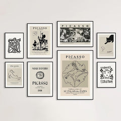 Picasso Outline Sketches Canvas Posters