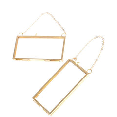 Gepresste Blumen Messingrahmen