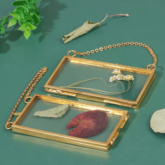 Gepresste Blumen Messingrahmen