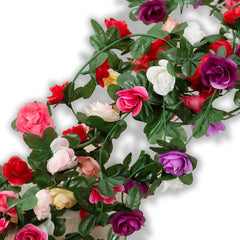 Hängende Rosengirlande