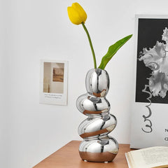 Staked Stones Modern Ceramic Vase