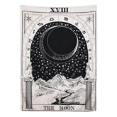 Tapisserie monochrome de tarot « La Lune »