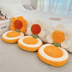 Coussin de siège en peluche Terry Flowers