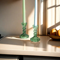 Vintage Kerzenhalter aus Kristallglas, 6er-Set