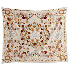 Tapisserie Mandala Lune Florale Vintage