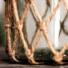 Rustic Hanging Glass Jar