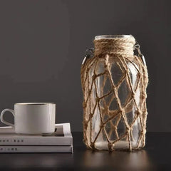 Rustic Hanging Glass Jar