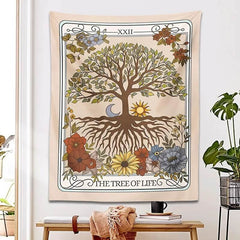 Tapisserie de Tarot Vintage Arbre de Vie