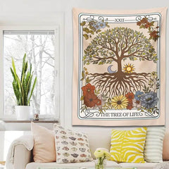 Tapisserie de Tarot Vintage Arbre de Vie