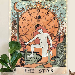 Tapisserie colorée du Tarot « L'Étoile »