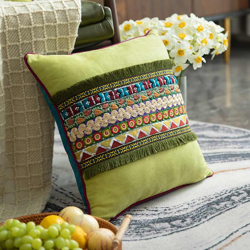 Suede Pillow Case Sequins Pillow Covers