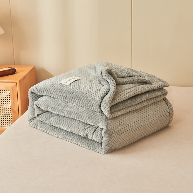 Solid Color Fleece Blanket & Pillowcases