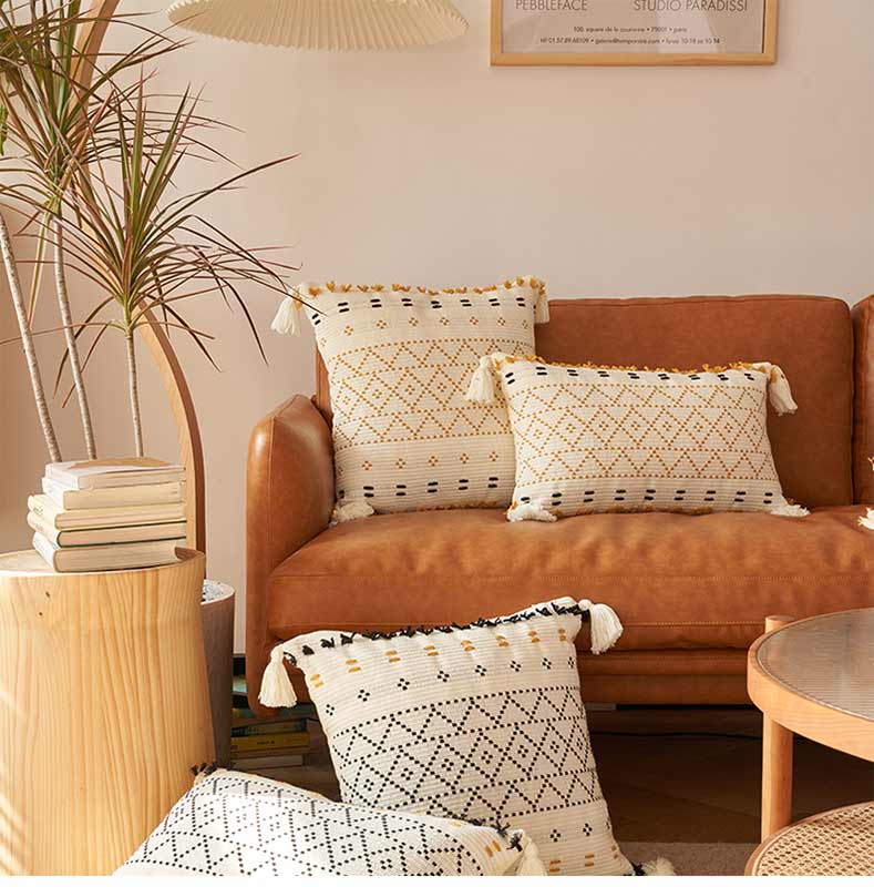 Bohemian Pillowcase Cushion Cover with Tassels