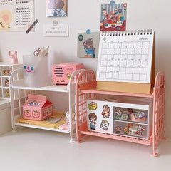 Two Level Desk Storage Shelf