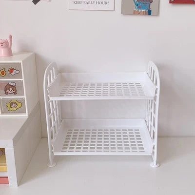 Two Level Desk Storage Shelf