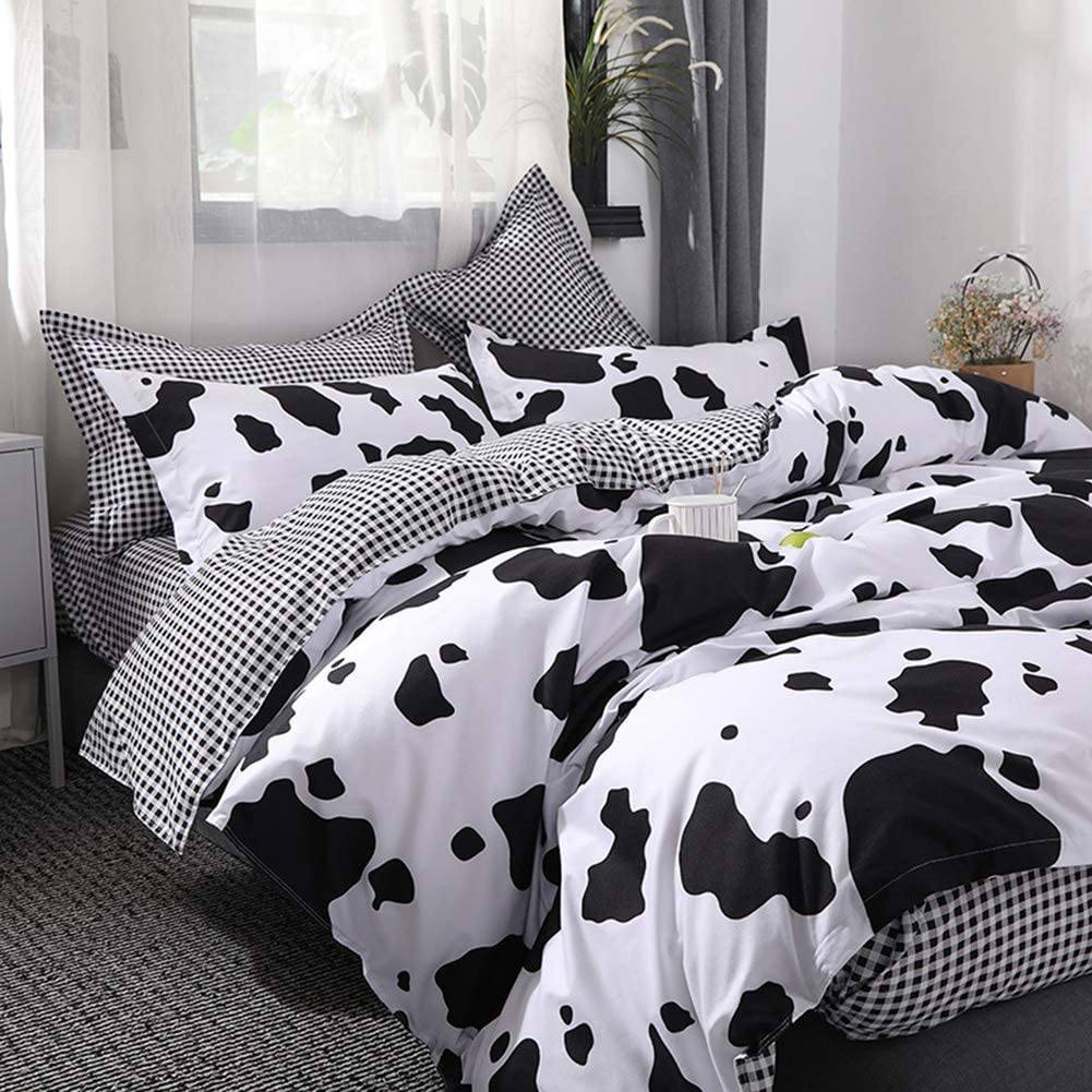 Parure de lit à imprimé vache