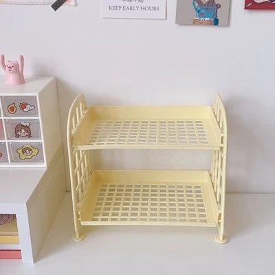 Two Level Desk Storage Shelf