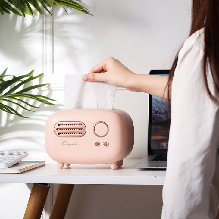 Vintage Radio Tissue Box