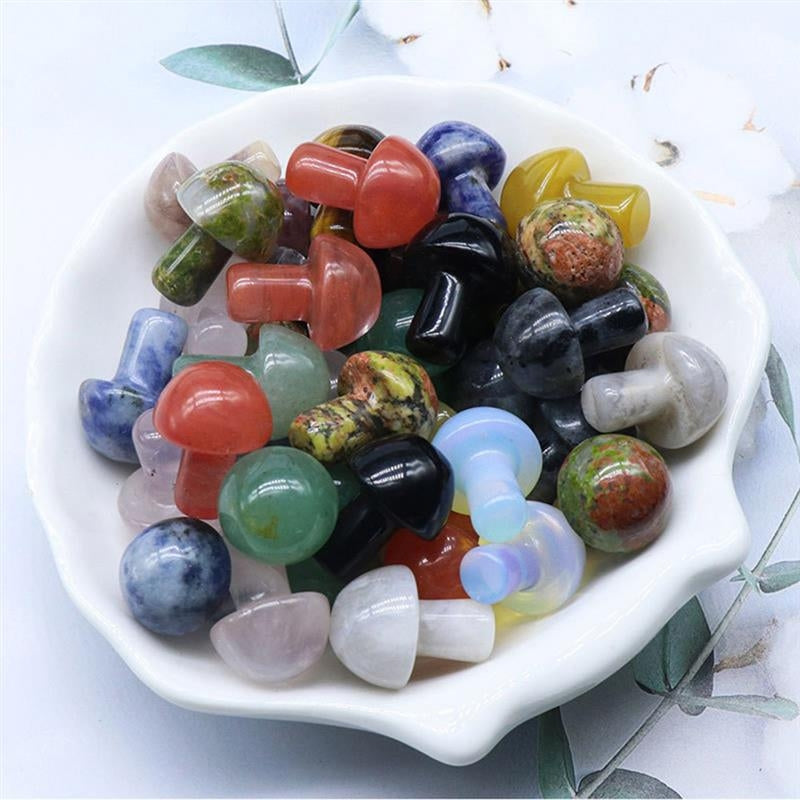 Natural Gemstone Mushrooms