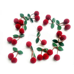 Guirlande de cerises rouges