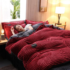 Thicken Corduroy Velvet Bedding Set by LuxuryLifeWay