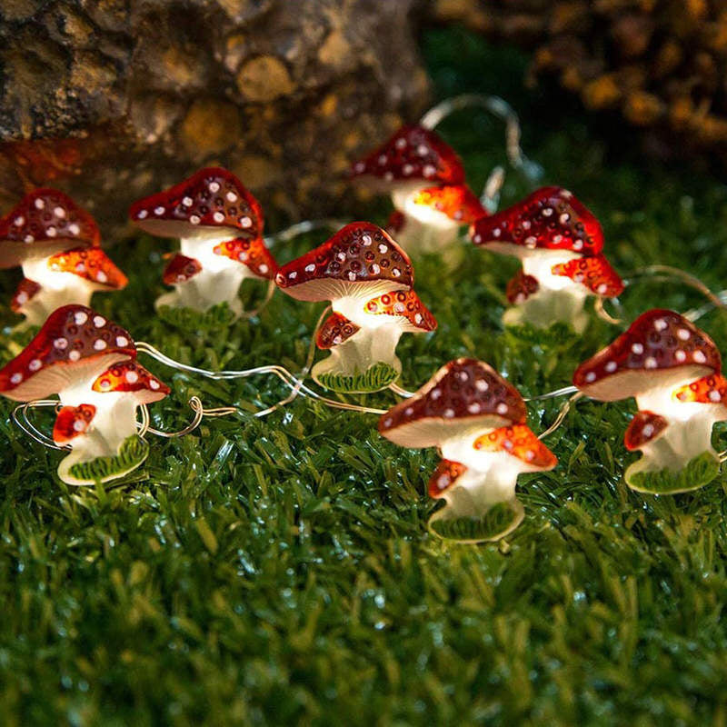 Mushroom Fairy String Lights