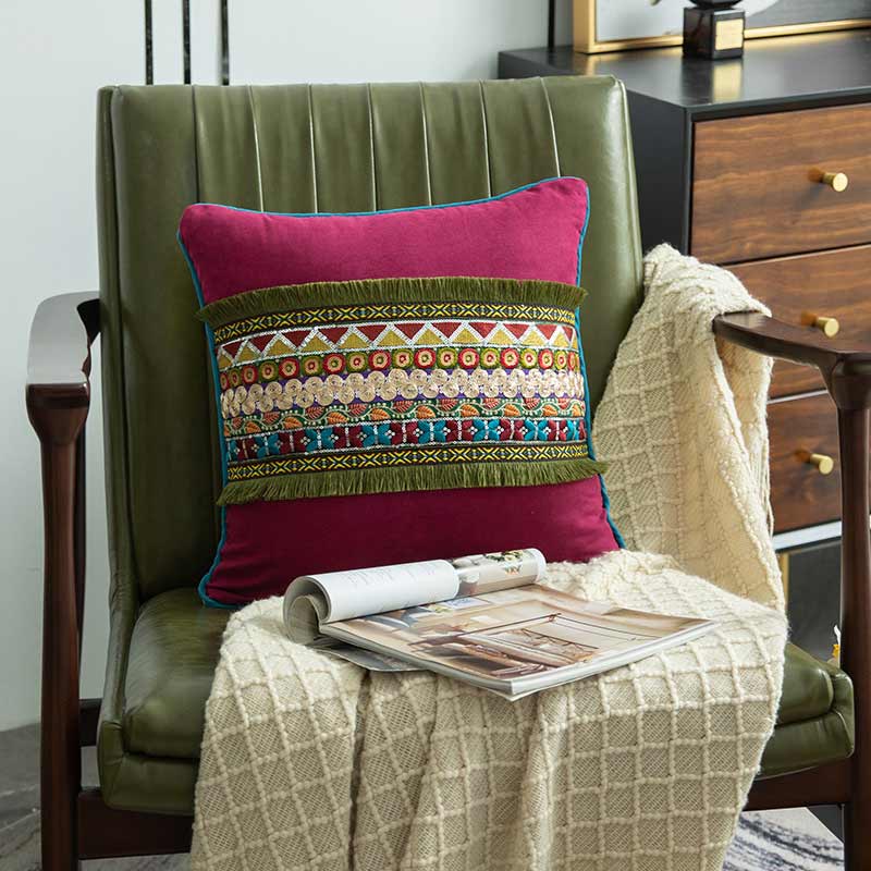Suede Pillow Case Sequins Pillow Covers