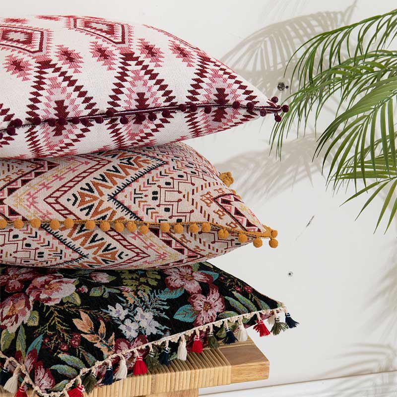 Morocco Pillow Case Tassels Pillow Covers