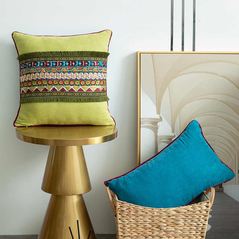 Suede Pillow Case Sequins Pillow Covers