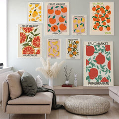 Fruit Market Canvas Posters